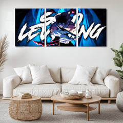 Anime Metal Poster Set of 3 | Demon Slayer | Tanjiro Kamado Hinokami Kagura Triptych Wall Art