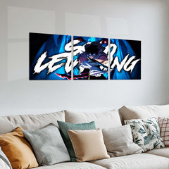 Anime Metal Poster Set of 3 | Demon Slayer | Tanjiro Kamado Hinokami Kagura Triptych Wall Art