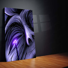 Anime Metal Poster Set of 9 | Sung Jin-Woo | Solo Leveling Shadow Monarch Wall Art | Purple Anime 9 Panel Metal Print