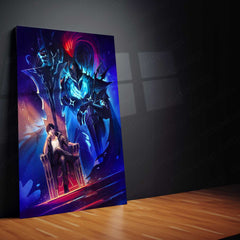 Sung Jin-Woo & Igris – Solo Leveling Metal Poster | Shadow Monarch & Knight Wall Frame