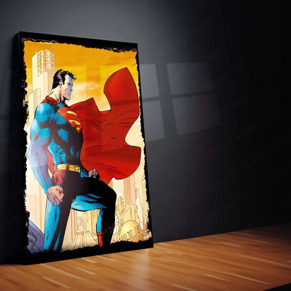 Superman – Man of Steel Metal Poster | DC Comics Superhero Wall Frame