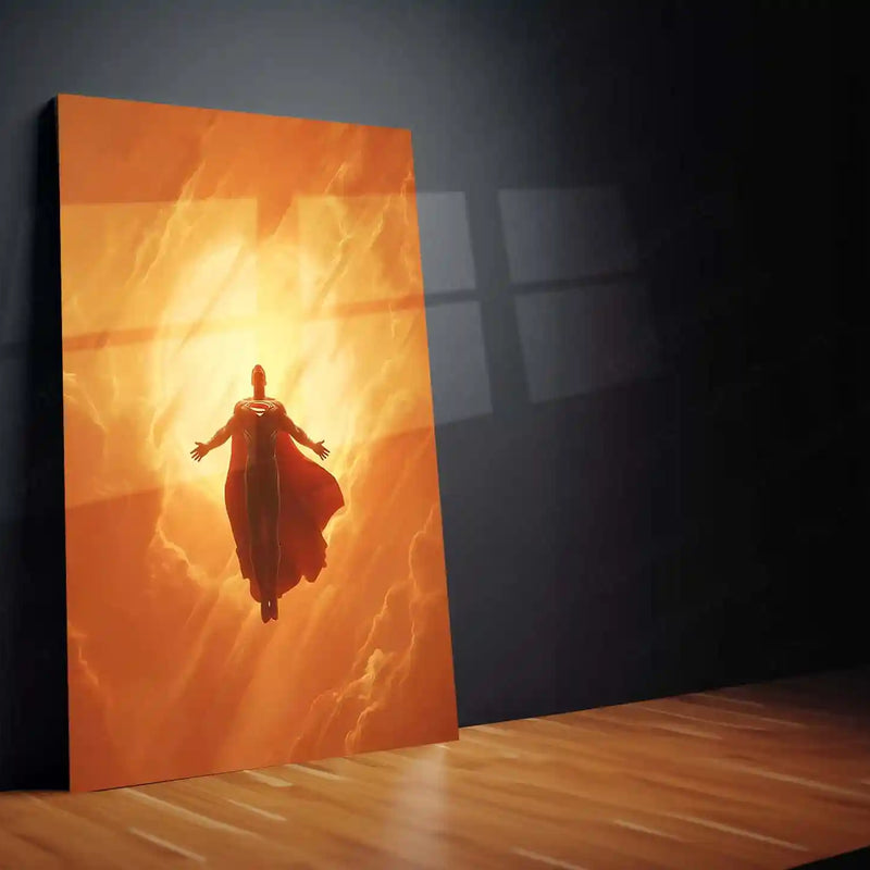 Superman Metal Frame | Inspiring Superhero Wall Art | Premium HD Metal Poster