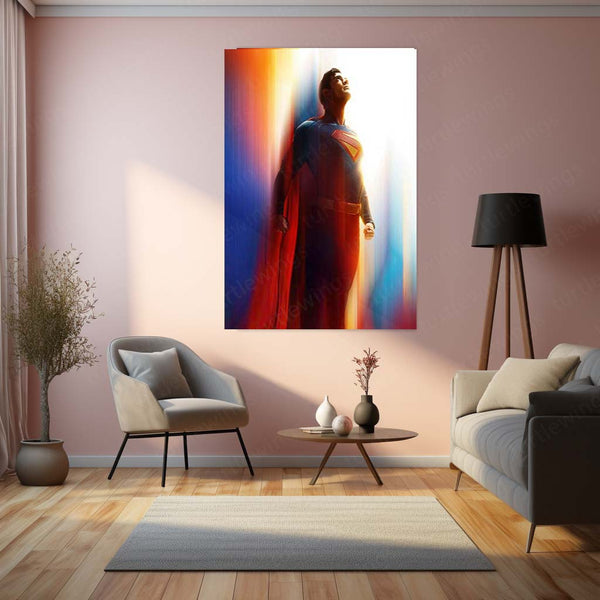 Superman – Man of Steel Metal Poster | DC Comics Superhero Wall Frame 01