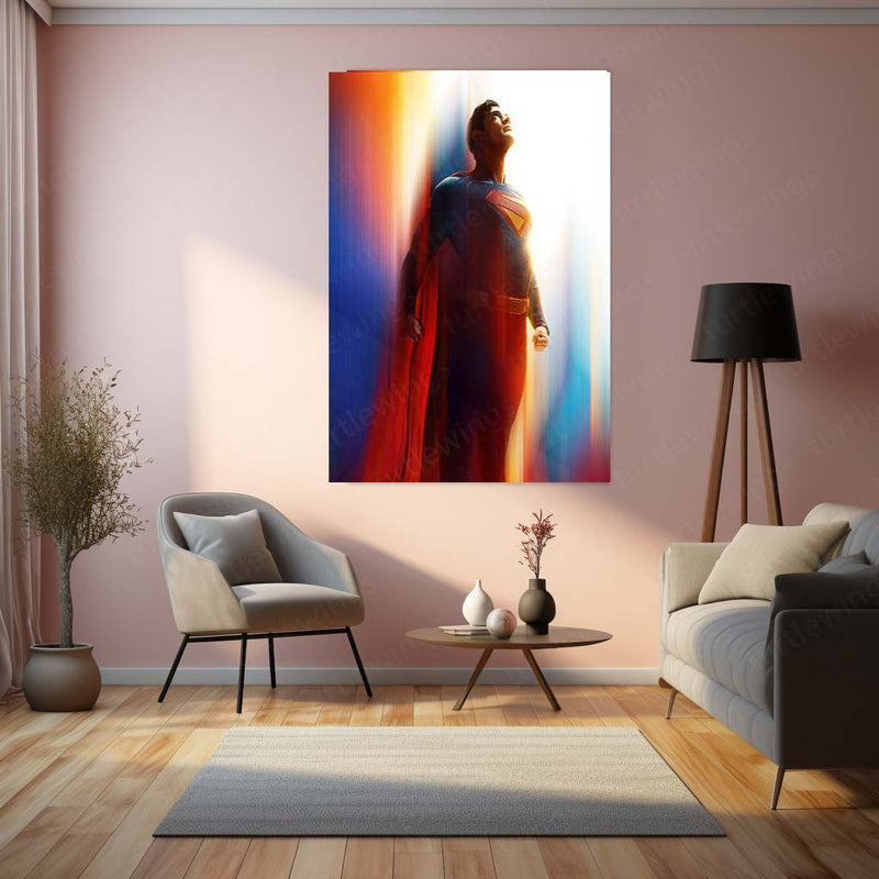 Superman – Man of Steel Metal Poster | DC Comics Superhero Wall Frame 01