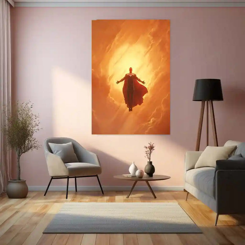 Superman Metal Frame | Inspiring Superhero Wall Art | Premium HD Metal Poster