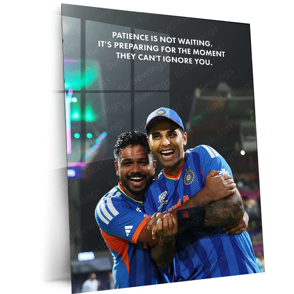 Cricket Metal Frame | Sanju Samson & Suryakumar Yadav Metal Poster | ICC Men's T20 World Cup 2026 Team India Frame