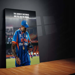 Cricket Metal Frame | Suryakumar Yadav – The Loudest Victories Are Felt On The Inside | ICC Men's T20 World Cup 2026 Metal Poster