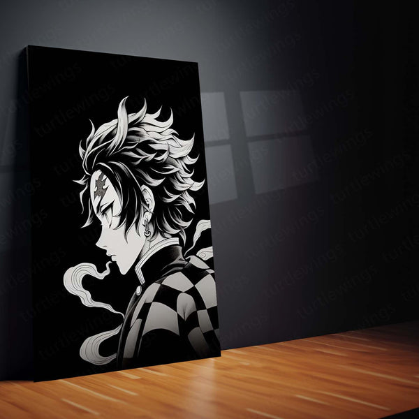 Tanjiro Kamado from Demon Slayer – Intense Battle-Ready Metal Frame 02 - TURTLEWINGS 