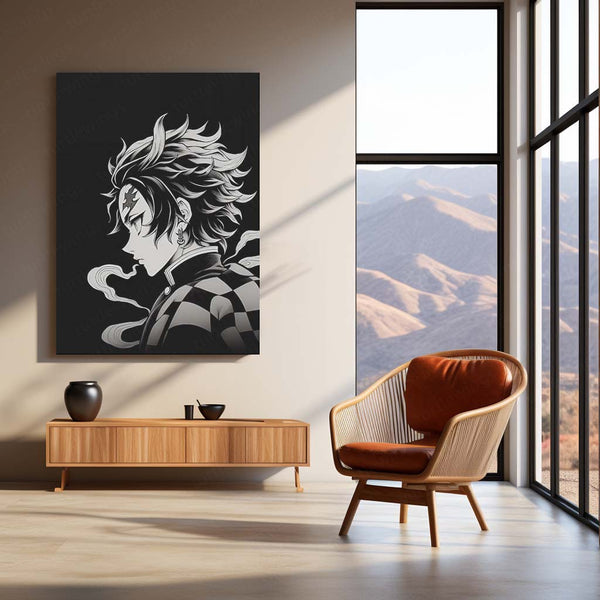 Tanjiro Kamado from Demon Slayer – Intense Battle-Ready Metal Frame 02 - TURTLEWINGS 