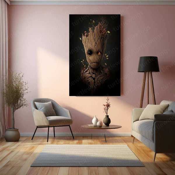 The Groot Metal Poster – Guardians of the Galaxy Wall Art | Marvel Fan Decor - TURTLEWINGS 