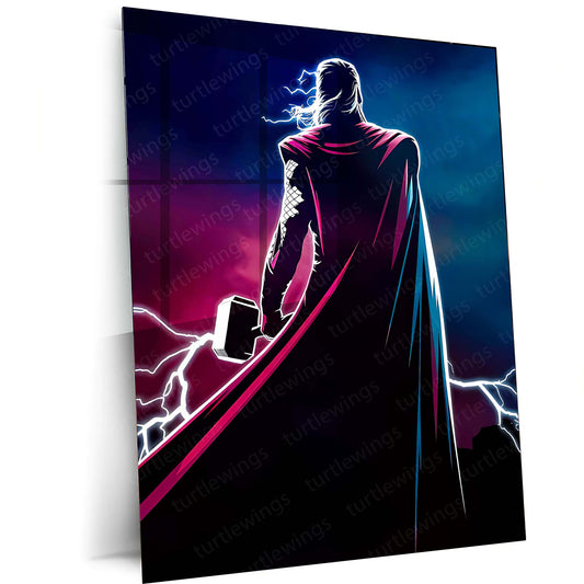 Marvel Metal Poster | Thor Metal Poster | Mighty God of Thunder Wall Art