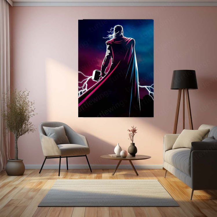 Marvel Metal Poster | Thor Metal Poster | Mighty God of Thunder Wall Art