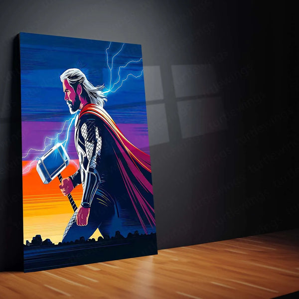 Marvel Metal Poster | Thor Metal Poster | Mighty God of Thunder Wall Art 01 - TURTLEWINGS 