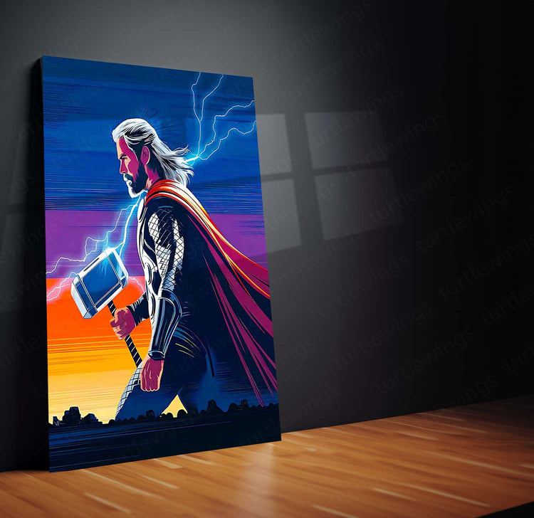 Marvel Metal Poster | Thor Metal Poster | Mighty God of Thunder Wall Art 01