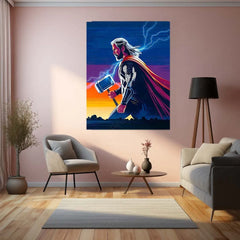 Marvel Metal Poster | Thor Metal Poster | Mighty God of Thunder Wall Art 01 - TURTLEWINGS 