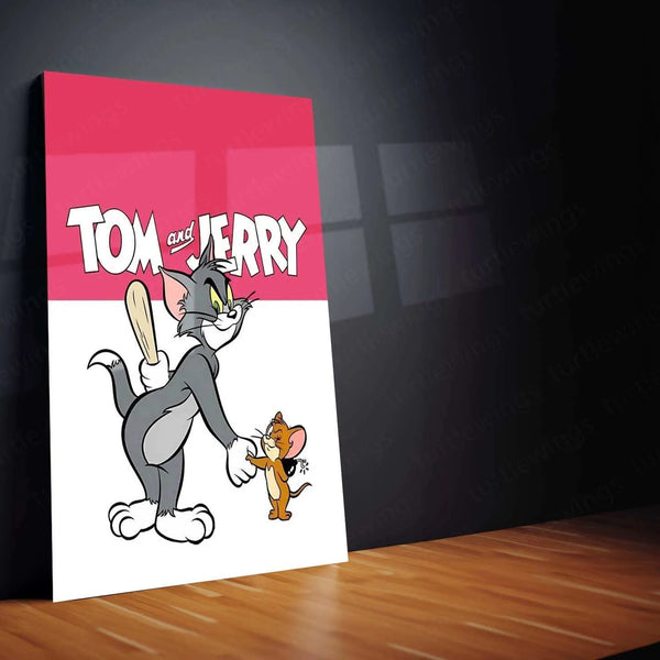 Tom & Jerry Metal Poster – Classic Cartoon Wall Art | Nostalgic Animation Decor - TURTLEWINGS 