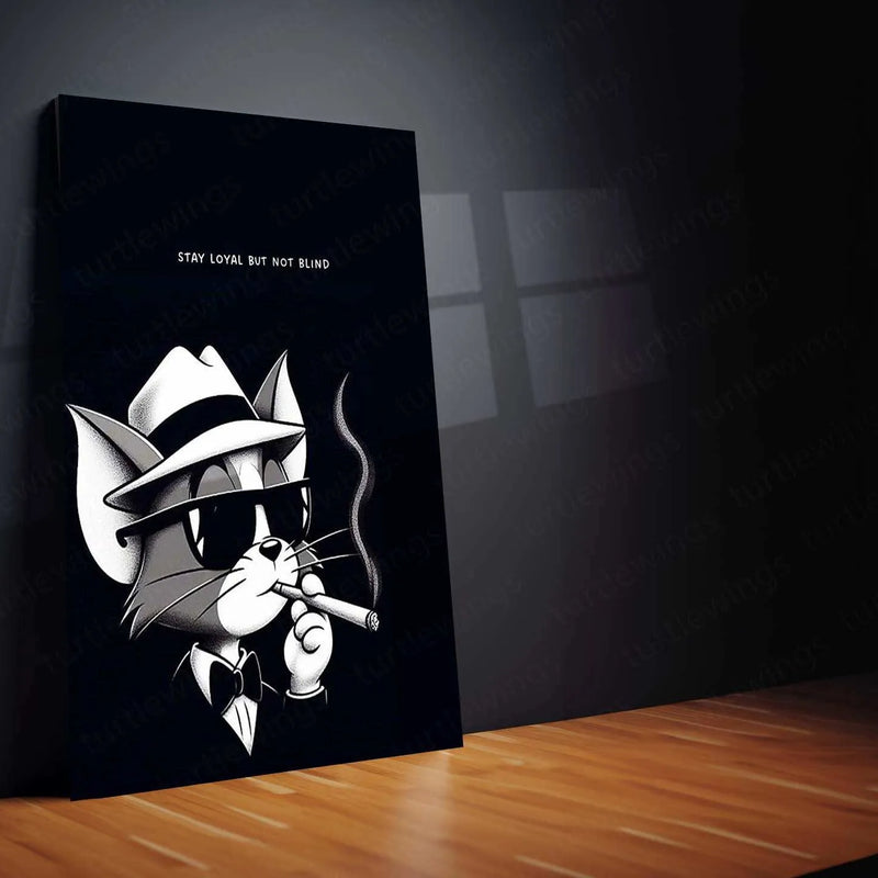 Tom Quote Metal Poster – Classic Cartoon Wisdom | Funny Tom & Jerry Wall Art 2 - TURTLEWINGS 