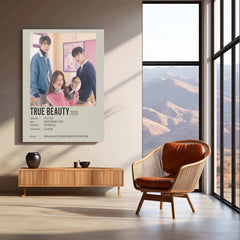 True Beauty Metal Poster – A Stunning Tribute to Love, Self-Discovery & K-Drama Magic - TURTLEWINGS 