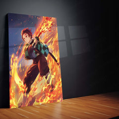 Tanjiro Kamado from Demon Slayer – Intense Battle-Ready Metal Frame 01 - TURTLEWINGS 