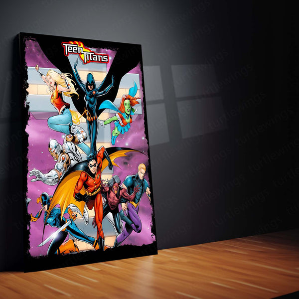 Teen Titans – Heroes United Metal Poster | DC Comics Wall Frame