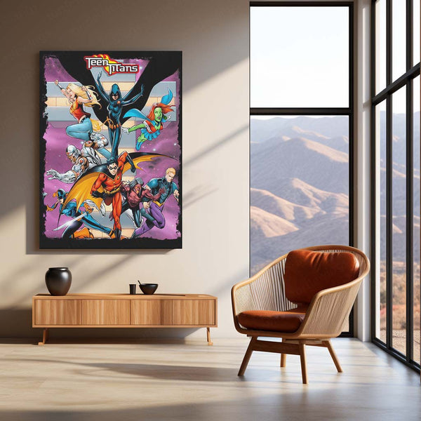 Teen Titans – Heroes United Metal Poster | DC Comics Wall Frame