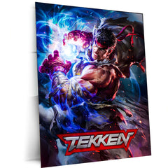 Game Metal poster | Tekken x Ryu – Power Unleashed Metal Frame