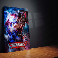Game Metal poster | Tekken x Ryu – Power Unleashed Metal Frame