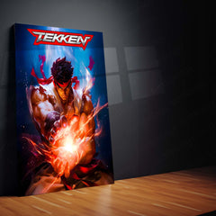 Game Metal poster | Tekken x Ryu – Power Unleashed Metal Frame 01