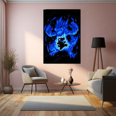 Anime Metal Poster | The Ferocious Water Within | Pokemon-Inspired Evolution Metal Frame Inner Power, Flow & Aquatic Awakening Wall Art