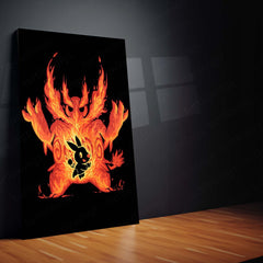 Anime Metal Poster | The Fire Boar Within | Pokemon Flame Evolution Metal Frame Inner Rage, Power & Unstoppable Will Wall Art
