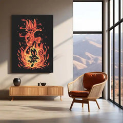Anime Metal Poster | The Fire Bunny Within | Pokemon Blaze Evolution Metal Frame Speed, Passion & Unstoppable Rise Wall Art - TURTLEWINGS 