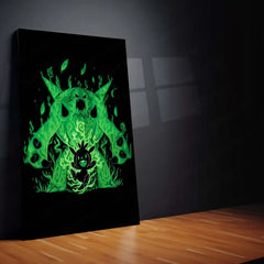 Anime Metal Poster | The Grass Knight Within | Pokemon Evolution Valor Metal Frame Nature, Honor & Growth Wall Art - TURTLEWINGS 