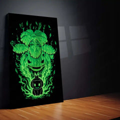 Anime Metal Poster | The Grass Saur Within | Pokemon Evolution Energy Metal Frame Growth, Nature & Inner Strength Wall Art - TURTLEWINGS 