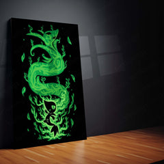 Anime Metal Poster | The Grass Snake Within | Pokemon Evolution Nature Metal Frame  Growth, Elegance & Inner Awakening Wall Art