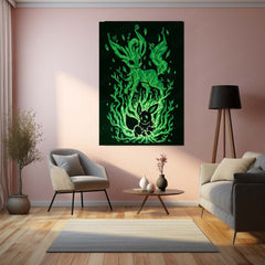 Anime Metal Poster | The Leaf Evolution Within | Verdant Awakening Pokemon Metal Frame  Inner Growth, Nature’s Power & Silent Strength Wall Art