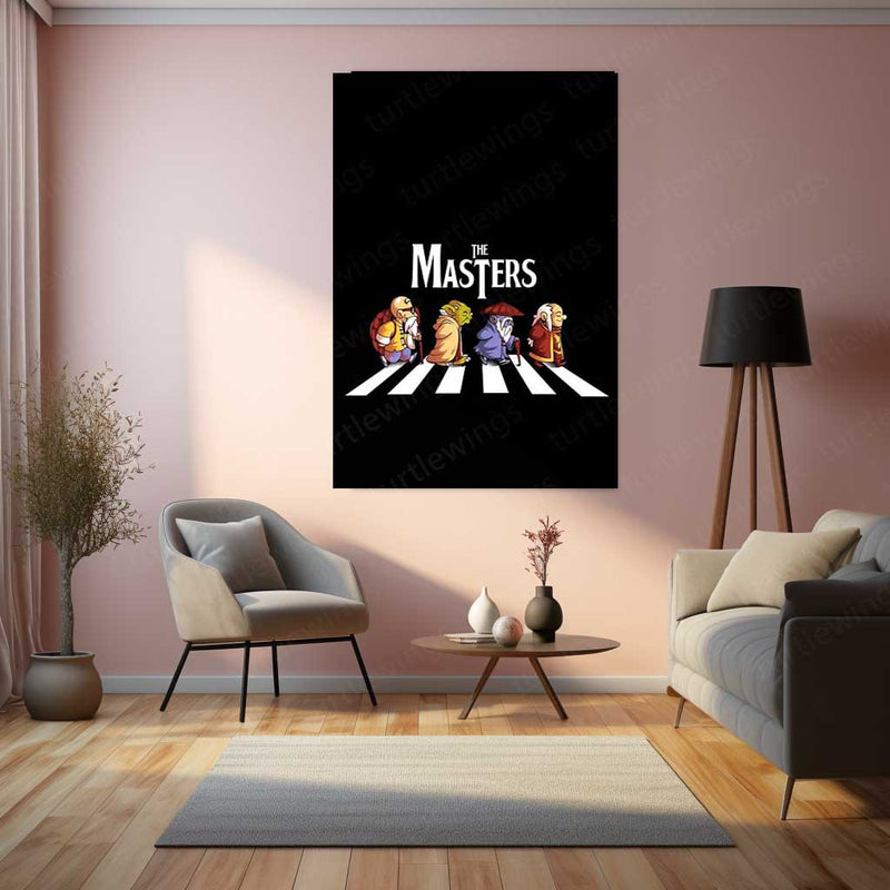 The Masters Crossover Metal Poster | Legendary Animated Masters Parody Wall Art