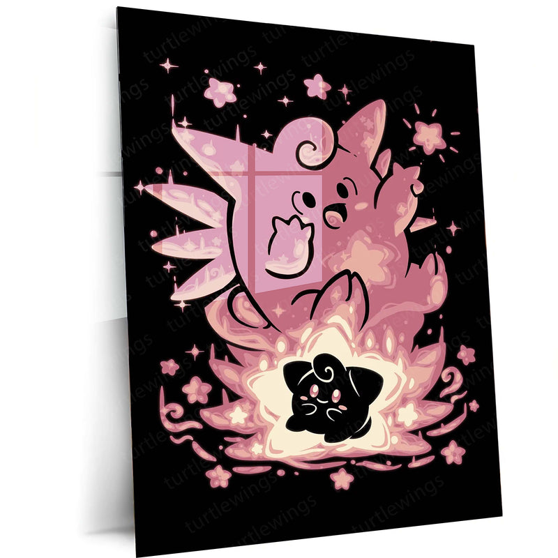 Anime Metal Poster | The Moon Fairy Within | Lunar Awakening Pokemon Metal Frame  Inner Wonder, Gentle Magic & Silent Power Wall Art