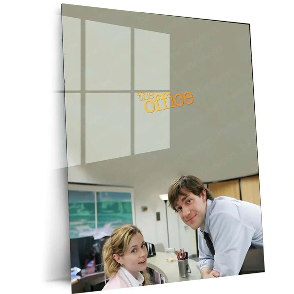 Movies & Series Metal Poster | The Office Metal Poster | Jim & Pam Iconic Scene Wall Art | Comedy Series Poster | Minimal TV Show Decor - TURTLEWINGS 