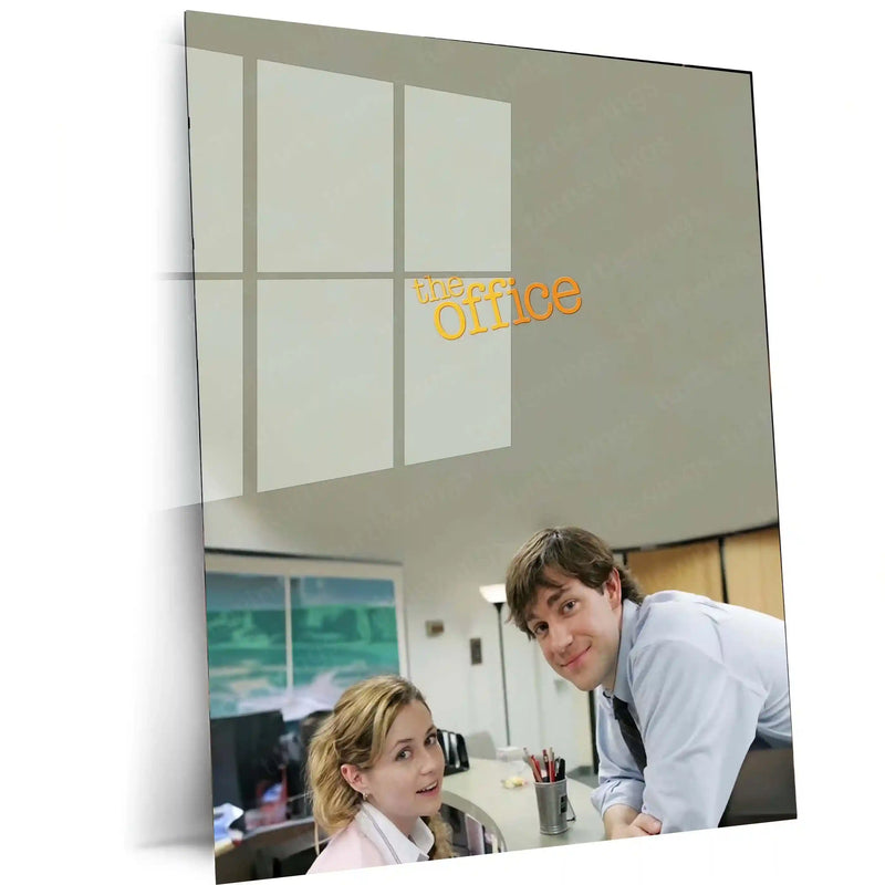Movies & Series Metal Poster | The Office Metal Poster | Jim & Pam Iconic Scene Wall Art | Comedy Series Poster | Minimal TV Show Decor - TURTLEWINGS 