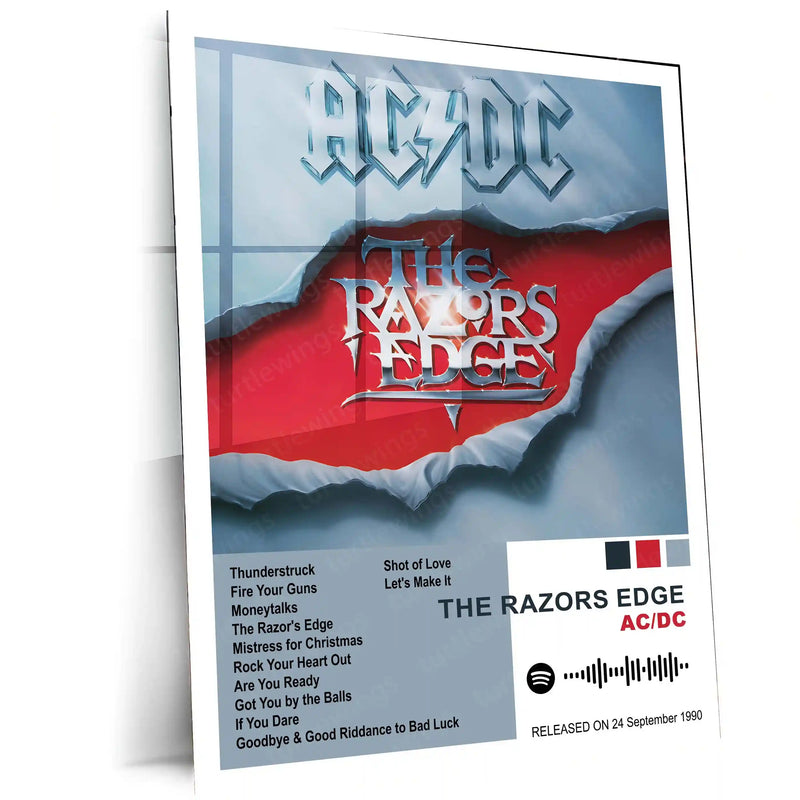 AC/DC Complete Album Collection | Set of 10 | Set of 8 | Set of 4 | Metal Frame Posters High Voltage. Pure Rock Energy. Legendary Wall Statement. - TURTLEWINGS 