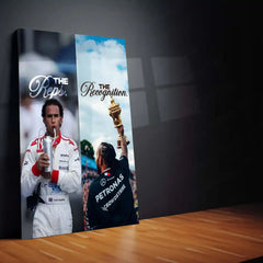 Quote Metal Poster | Lewis Hamilton – The Reps vs The Recognition Metal Frame | Discipline Before Applause Wall Art | F1 Champion Mindset Quote Metal Poster - TURTLEWINGS 