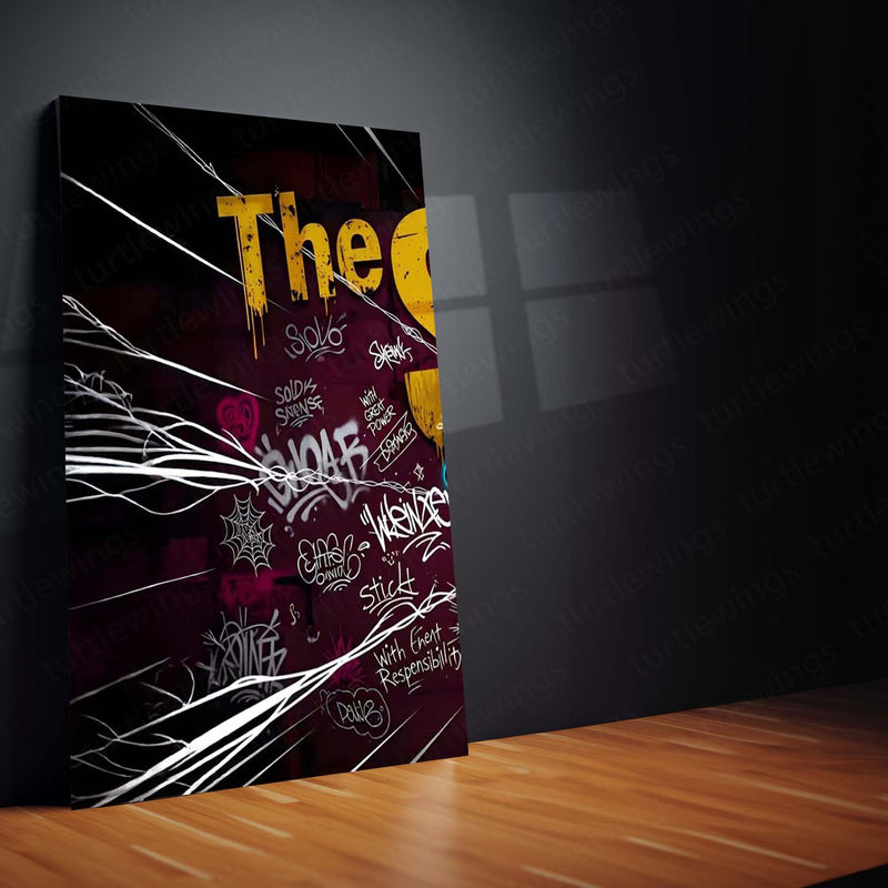 Superhero Metal Poster Set of 3 | Spider-Man | The Spidey Graffiti Action Triptych Wall Art – product image 3