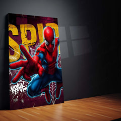 Superhero Metal Poster Set of 3 | Spider-Man | The Spidey Graffiti Action Triptych Wall Art – product image 4