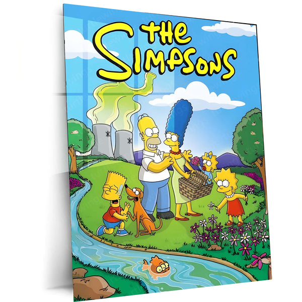 The Simpsons Family Poster – Classic Cartoon Wall Art | Iconic Metal Frame