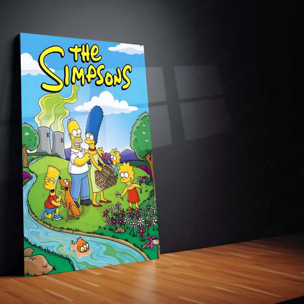 The Simpsons Family Poster – Classic Cartoon Wall Art | Iconic Metal Frame