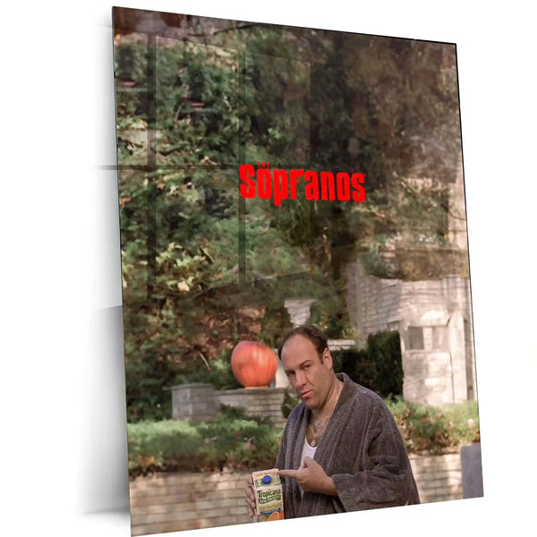 Movies & Series Metal Poster | The Sopranos Metal Poster | Tony Soprano Iconic Scene Wall Art | Crime Drama Series Poster | Minimal Mafia Decor - TURTLEWINGS 
