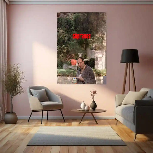 Movies & Series Metal Poster | The Sopranos Metal Poster | Tony Soprano Iconic Scene Wall Art | Crime Drama Series Poster | Minimal Mafia Decor - TURTLEWINGS 