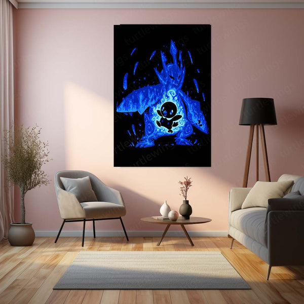 Anime Metal Poster | The Water Emperor Within | Sovereign Awakening Pokemon Metal Frame  Inner Resolve, Royal Power & Unbreakable Will Wall Art