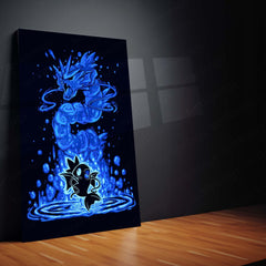 Anime Metal Poster | The Waterfall Dragon Within | Ascension Awakening Pokemon Metal Frame  Inner Struggle, Relentless Growth & Legendary Power Wall Art
