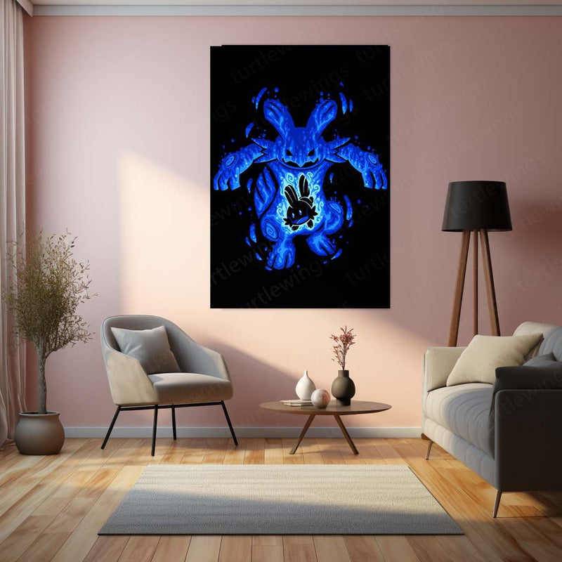Anime Metal Poster | The Waterkip Within | Primal Awakening Pokemon Metal Frame  Inner Power, Unbreakable Growth & Silent Strength Wall Art